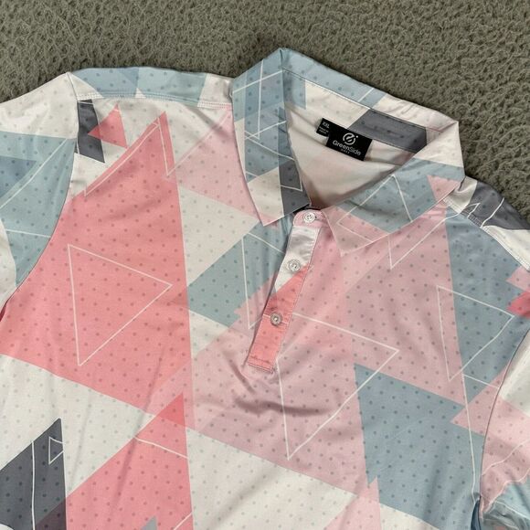 Other - Greenside Golf Polo Mens XXL Multicolor Geometric‎ All Over Pattern Performance